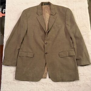 Lauren Ralph Lauren Silk & Wool Houndstooth Blazer 46L